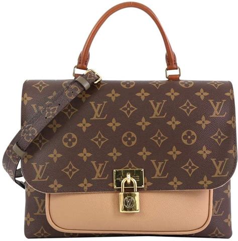 Cloth handbag Louis Vuitton Brown in Cloth 